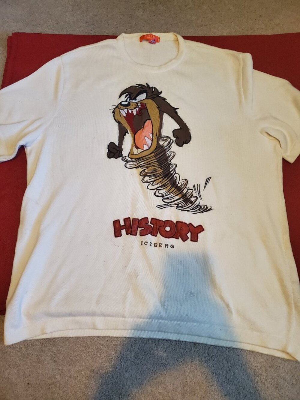 VINTAGE HISTORY ICEBERG LOONEY TUNES TASMANIAN DEVIL SHORT SLEEVED SHIRT SWEATER